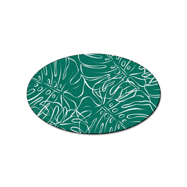 Tropical Green Monstera  Sticker Oval (100 pack)