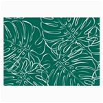 Tropical Green Monstera  Large Glasses Cloth Front