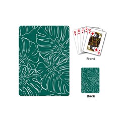 Tropical Green Monstera  Playing Cards Single Design (mini)