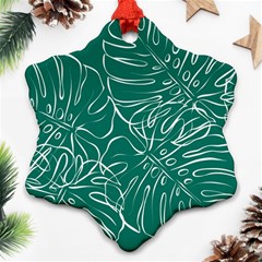 Tropical Green Monstera  Ornament (snowflake)