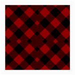 Red Diagonal Plaid Big Medium Glasses Cloth Front