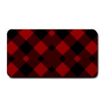 Red Diagonal Plaid Big Medium Bar Mat 16 x8.5  Bar Mat