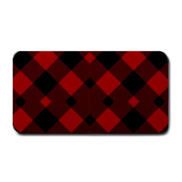 Red Diagonal Plaid Big Medium Bar Mat