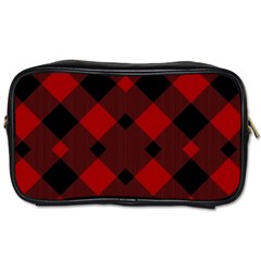 Red Diagonal Plaid Big Toiletries Bag (one Side) by ConteMonfrey