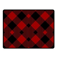 Red Diagonal Plaid Big Fleece Blanket (small) by ConteMonfrey