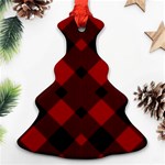 Red Diagonal Plaid Big Ornament (Christmas Tree)  Front