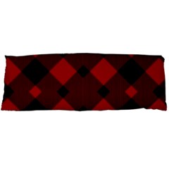 Red Diagonal Plaid Big Body Pillow Case Dakimakura (two Sides) by ConteMonfrey