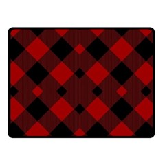 Red Diagonal Plaid Big Two Sides Fleece Blanket (small) by ConteMonfrey