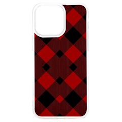 Red Diagonal Plaid Big Iphone 15 Pro Max Tpu Uv Print Case