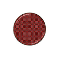 Red Diagonal Plaids Hat Clip Ball Marker (10 Pack) by ConteMonfrey