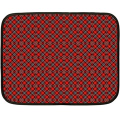 Red Diagonal Plaids Fleece Blanket (mini) by ConteMonfrey