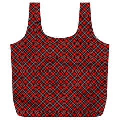 Red Diagonal Plaids Full Print Recycle Bag (xl) by ConteMonfrey