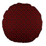 Red Diagonal Plaids Large 18  Premium Flano Round Cushions Front