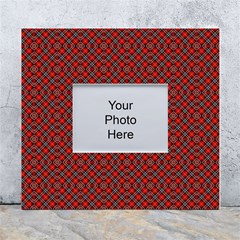 Red Diagonal Plaids White Wall Photo Frame 5  X 7  by ConteMonfrey