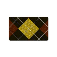 Yellow Plaid Magnet (name Card) by ConteMonfrey