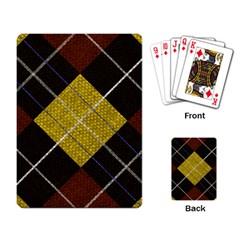 Yellow Plaid Playing Cards Single Design (rectangle)