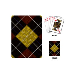 Yellow Plaid Playing Cards Single Design (mini)