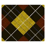 Yellow Plaid Two Sides Premium Plush Fleece Blanket (Kids Size) 50 x40  Blanket Front