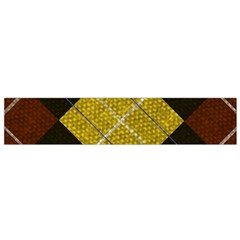 Yellow Plaid Small Premium Plush Fleece Scarf