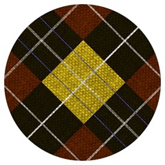 Yellow Plaid Round Trivet by ConteMonfrey