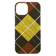 Yellow Plaid Iphone 15 Black Uv Print Pc Hardshell Case