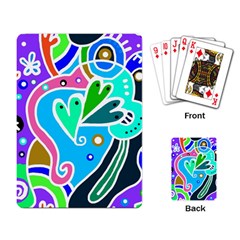 Crazy Pop Art - Doodle Hearts  Playing Cards Single Design (rectangle)