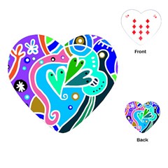 Crazy Pop Art - Doodle Hearts  Playing Cards Single Design (heart)