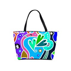 Crazy Pop Art - Doodle Hearts  Classic Shoulder Handbag by ConteMonfrey