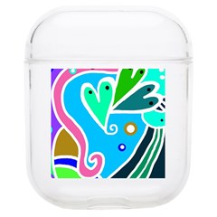 Crazy Pop Art - Doodle Hearts  Soft Tpu Airpods 1/2 Case