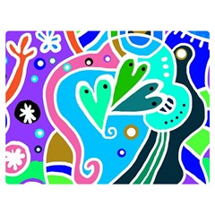 Crazy Pop Art - Doodle Hearts  Premium Plush Fleece Blanket (extra Small)