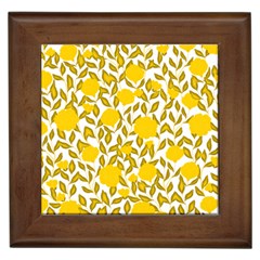 Yellow Flowers Roses On The Wall Lemons Framed Tile by ConteMonfrey