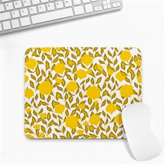 Yellow Flowers Roses On The Wall Lemons Small Mousepad by ConteMonfrey