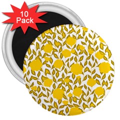 Yellow Flowers Roses On The Wall Lemons 3  Magnets (10 Pack)  by ConteMonfrey