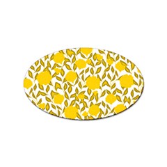 Yellow Flowers Roses On The Wall Lemons Sticker Oval (10 Pack) by ConteMonfrey