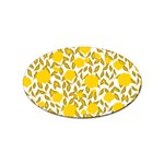 Yellow Flowers Roses On The Wall Lemons Sticker Oval (10 pack) Front