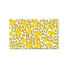 Yellow Flowers Roses On The Wall Lemons Sticker Rectangular (100 Pack) by ConteMonfrey