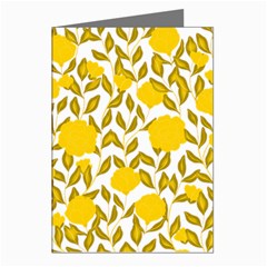 Yellow Flowers Roses On The Wall Lemons Greeting Cards (pkg Of 8) by ConteMonfrey