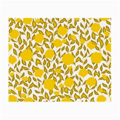 Yellow Flowers Roses On The Wall Lemons Small Glasses Cloth (2 Sides) by ConteMonfrey