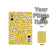 Yellow Flowers Roses On The Wall Lemons Playing Cards 54 Designs (mini)