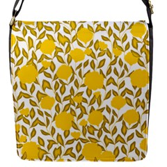 Yellow Flowers Roses On The Wall Lemons Flap Closure Messenger Bag (s) by ConteMonfrey