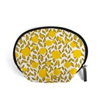 Yellow Flowers Roses On The Wall Lemons Accessory Pouch (Small) Front