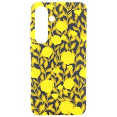 Yellow Flowers Roses On The Wall Lemons Samsung Galaxy S24 6 2 Inch Black Tpu Uv Case