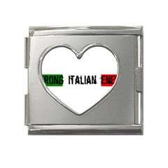 Strong Italian Energy Mega Link Heart Italian Charm (18mm)