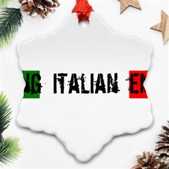 Strong Italian Energy Snowflake Ornament (two Sides)