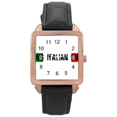 Strong Italian Energy Rose Gold Leather Watch  by ConteMonfrey