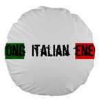 Strong Italian Energy Large 18  Premium Flano Round Cushions Front