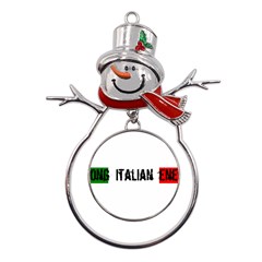 Strong Italian Energy Metal Snowman Ornament by ConteMonfrey