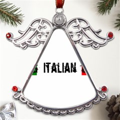 Strong Italian Energy Metal Angel With Crystal Ornament