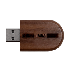 Strong Italian Energy Wood Oval Usb Flash Drive by ConteMonfrey