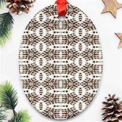 Snake Skin Brown Ornament (oval)